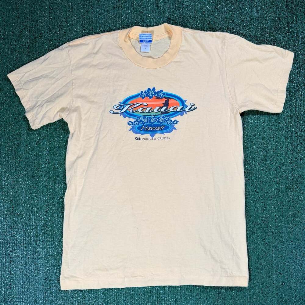 Y2K Surf Princess Cruises Kauai Hawaii T-Shirt Size Medium Graphic Tee